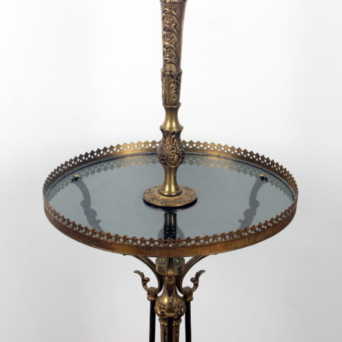 Schwere Messing Stehlampe mit Glastisch 3 - Radio Kölsch Hamburg