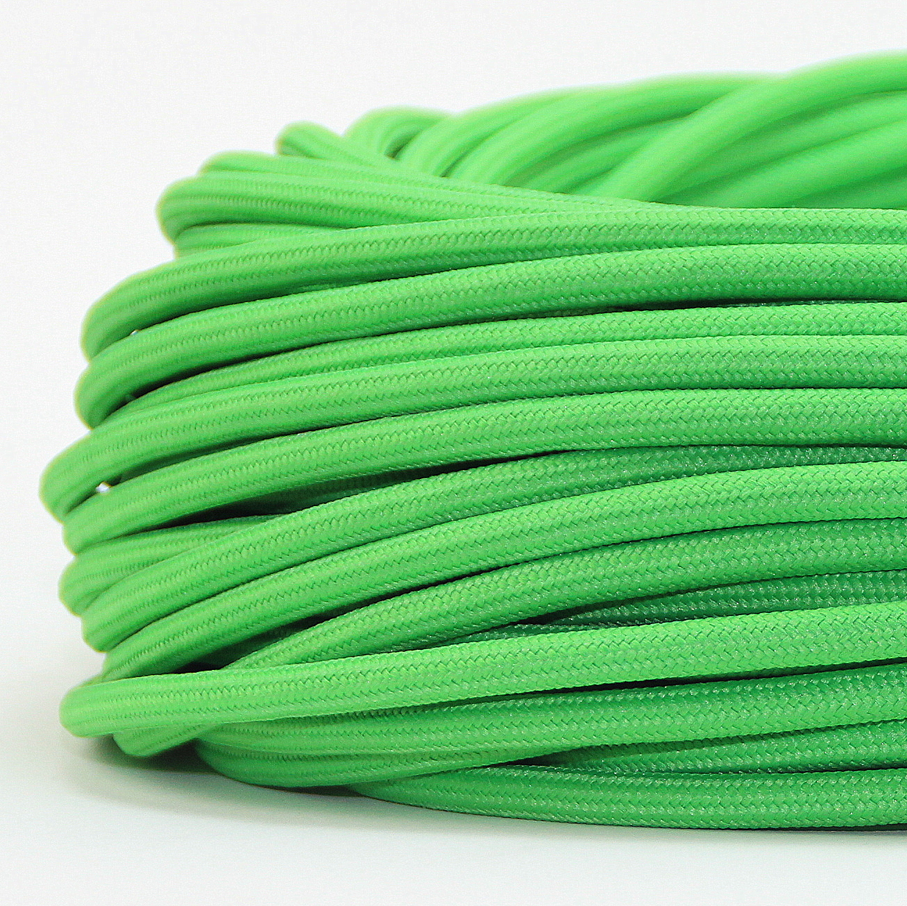 Textilkabel Stoffkabel In Dunkelgrün – 3-adrig, Rund, 3x0,75mm² | Pro Meter Bestellbar